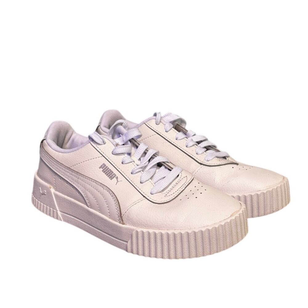 PUMA Carina 2.0 Women's Size 7 Sneakers White Leather Shoes #370325-02